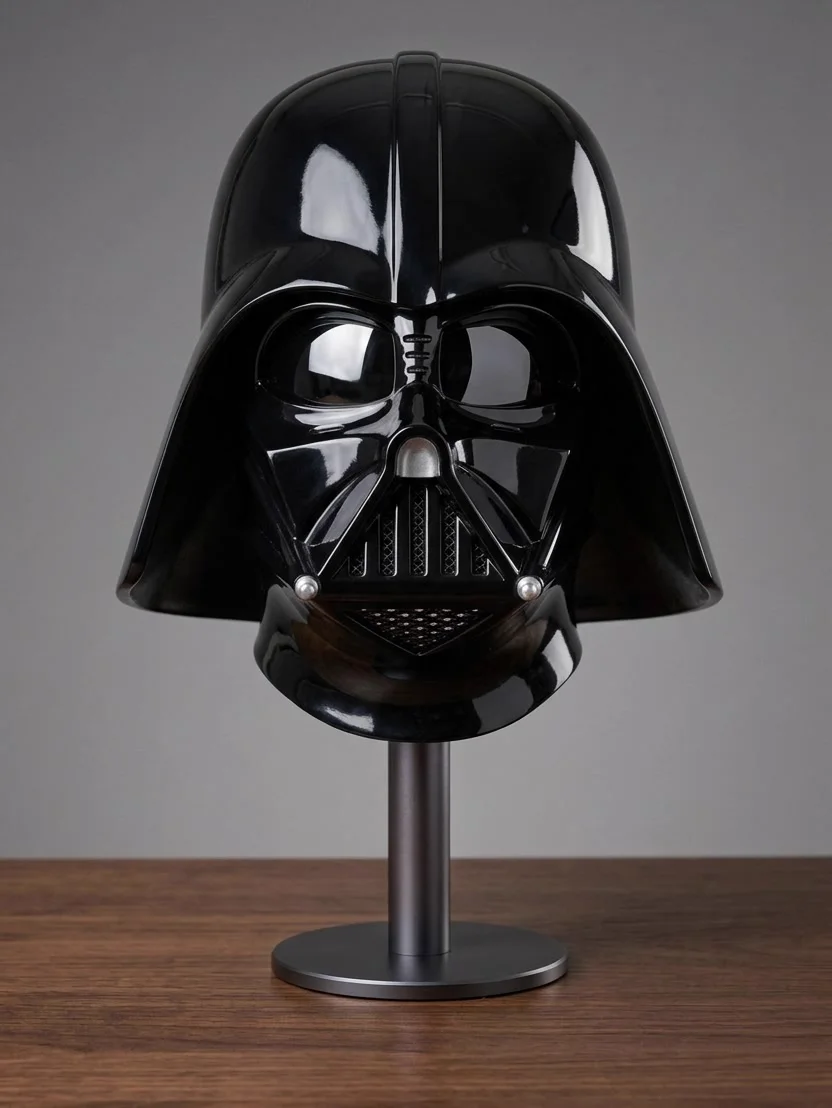 Helma Darth Vader, 3D tisk s lesklým černým povrchem