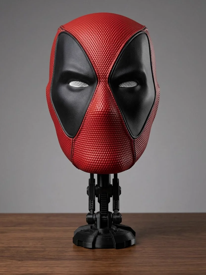 Maska Deadpool s texturovaným červeno-černým povrchem